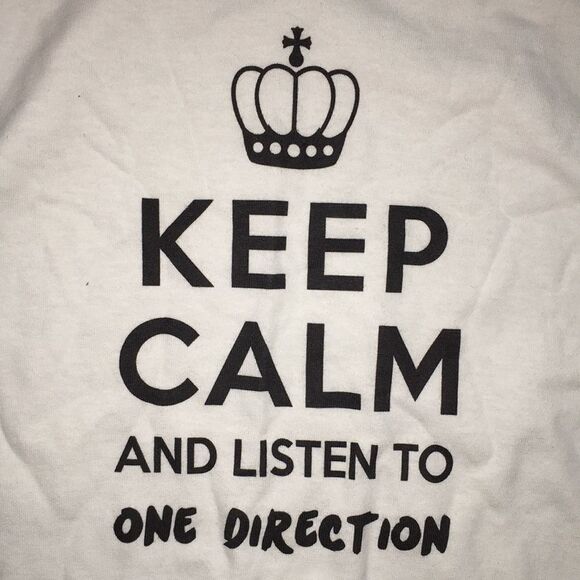 White ls keep calm and listen one direction shirt - Picture 2 of 3